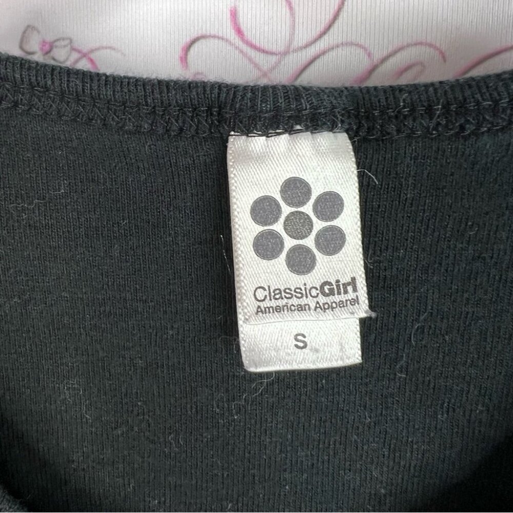 American Apparel Tank Top Hooters Classicgirl Black Tee Boston, Ma Top Shirt View 6